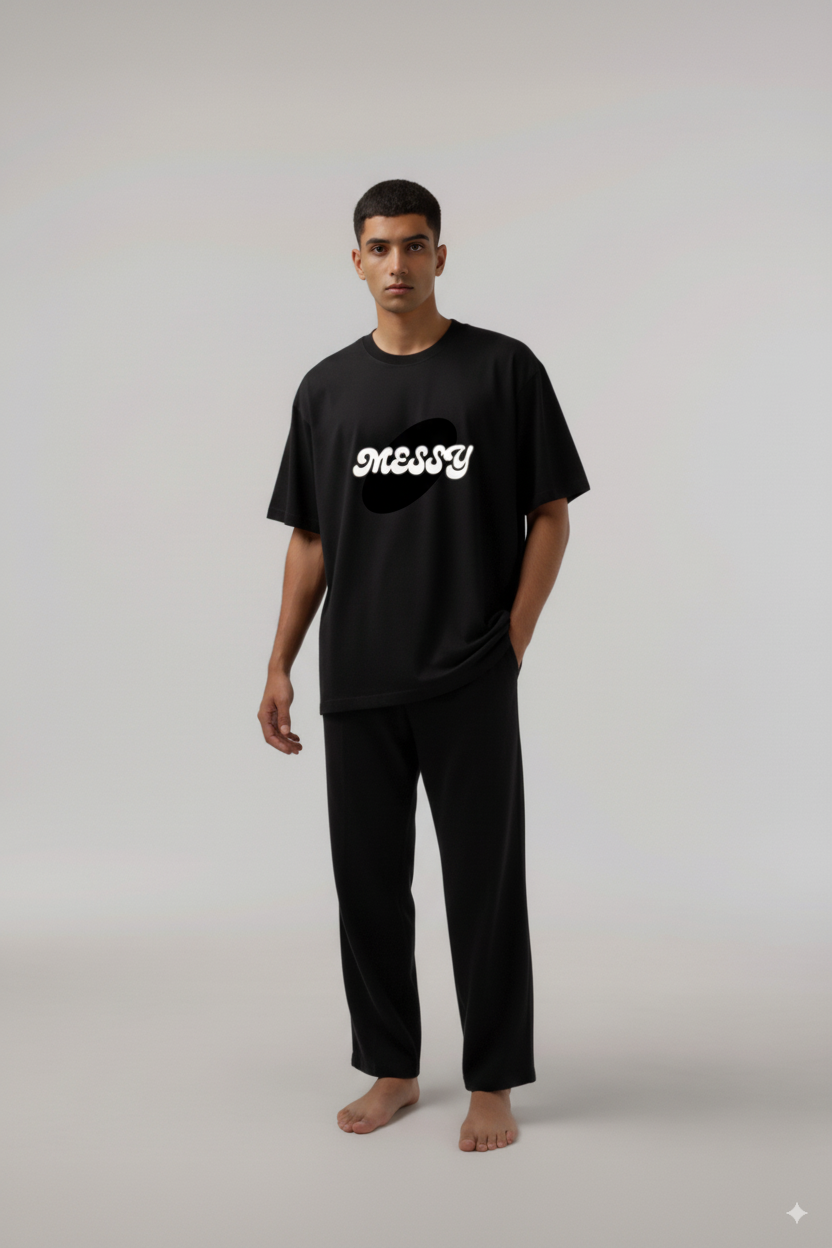 Messy Orbit Black Oversized