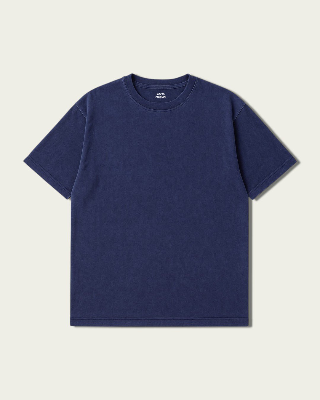 Deep Washed Navy Oversized Tee - Savys - 